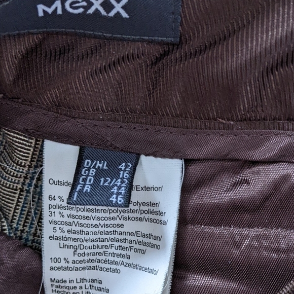 Mexx suit office work pants glen check plaid size 12 @M2 - Picture 8 of 12